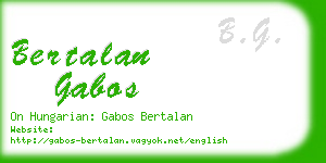 bertalan gabos business card